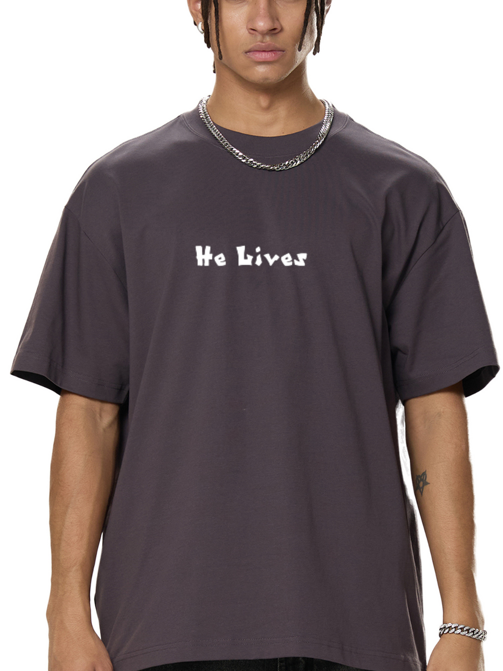 'He Lives' Fitted T-Shirt